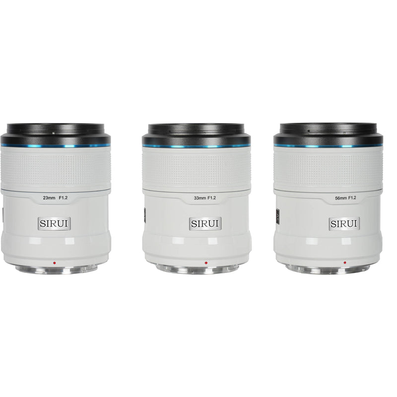Sirui Sniper f/1.2 Autofocus 3-Lens Kit (FUJIFILM X, White)