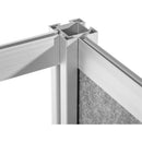 Luxor Modular Room Divider Add-On Wall (53 x 70", Silver, Wide Paneling)