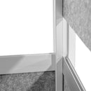 Luxor Modular Room Divider Add-On Wall (53 x 70", Silver, Wide Paneling)