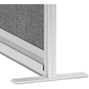 Luxor Modular Room Divider Add-On Wall (53 x 70", Silver, Wide Paneling)