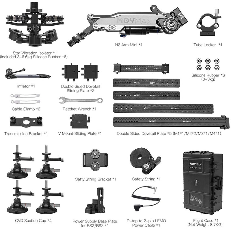 MOVMAX N2 Air Arm Mini Pro Kit (14.6 lb Payload)
