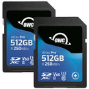 OWC 512GB Atlas Pro UHS-II SDXC Memory Card (2-Pack)