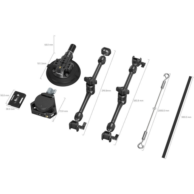 SmallRig 3565B SC-15K 4-Arm Suction Cup Camera Mount Kit