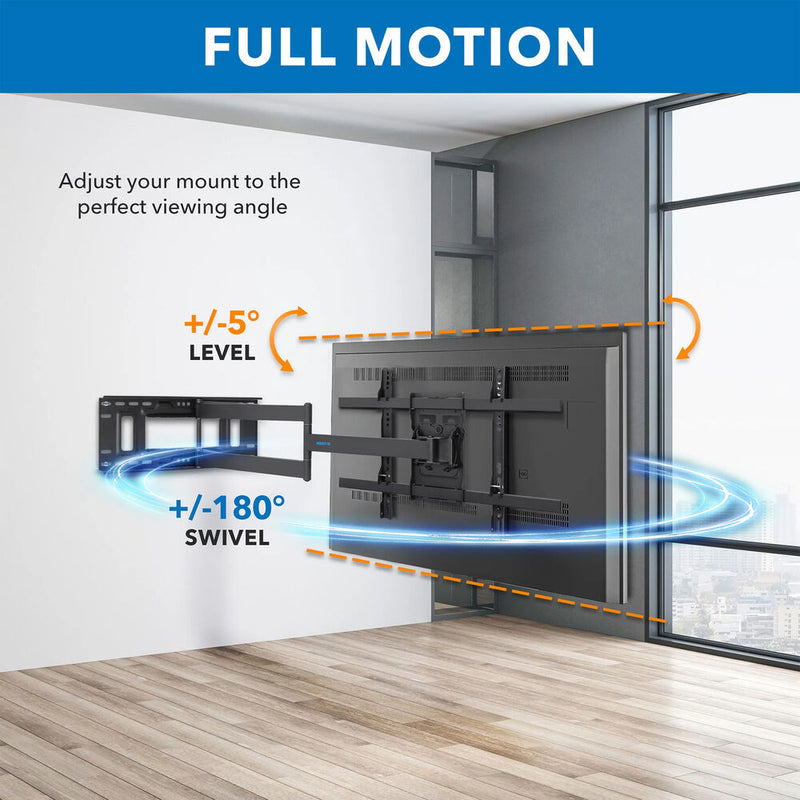 Mount-It! MI-397 Articulating TV Wall Mount with Extra Long Extension for 40 to 80" Displays