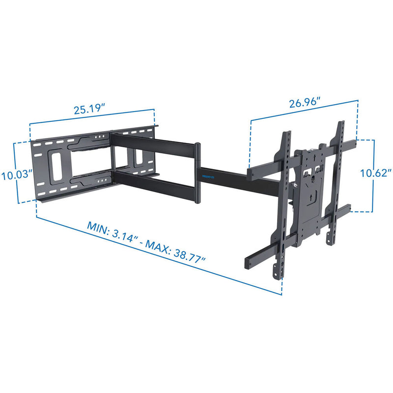 Mount-It! MI-397 Articulating TV Wall Mount with Extra Long Extension for 40 to 80" Displays