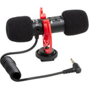 Movo Photo DoubleMic-V2 Two-Sided Supercardioid Video Shotgun Mic for 3.5mm Devices