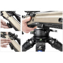 Leofoto YB-75MC Arca-Type Leveling Base with Medium Handle for 75mm Bowl