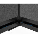 Luxor Modular Room Divider Add-On Wall (70 x 70", Black)
