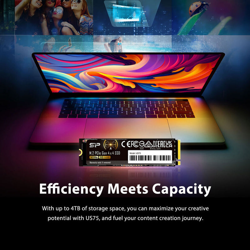 Silicon Power 2TB US75 PCIe 4.0 x4 M.2 Internal SSD