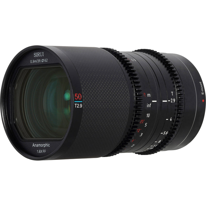 Sirui Saturn 50mm T2.9 1.6x Carbon Fiber Full-Frame Anamorphic Lens (Nikon Z, Blue Flare)
