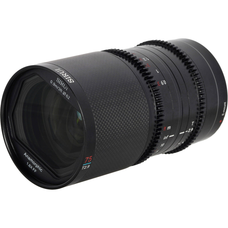 Sirui Saturn 75mm T2.9 1.6x Carbon Fiber Full-Frame Anamorphic Lens (Canon RF, Neutral Flare)