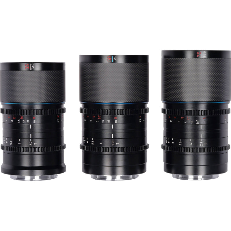 Sirui Saturn T2.9 1.6x Carbon Fiber Full-Frame Anamorphic 3-Lens Set (FUJINON X, Neutral Flare)