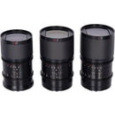 Sirui Saturn T2.9 1.6x Carbon Fiber Full-Frame Anamorphic 3-Lens Set (DJI DL, Blue Flare)