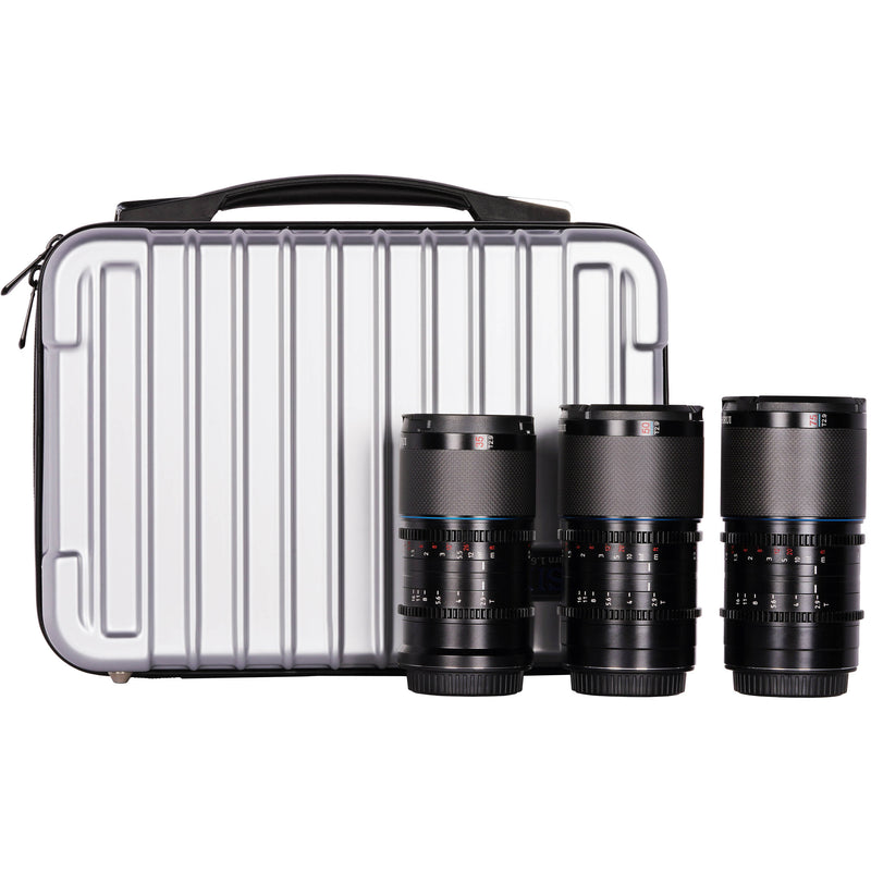 Sirui Saturn T2.9 1.6x Carbon Fiber Full-Frame Anamorphic 3-Lens Set (DJI DL, Blue Flare)
