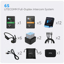 Vaxis Litecomm V1 6S Full-Duplex Wireless Intercom System with Six Headsets (1.9 GHz)