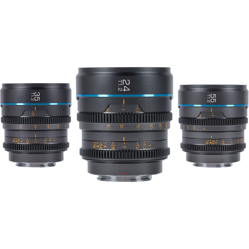 Sirui Night Walker T1.2 S35 Cine 3-Lens Set (Leica L, Gunmetal Gray)