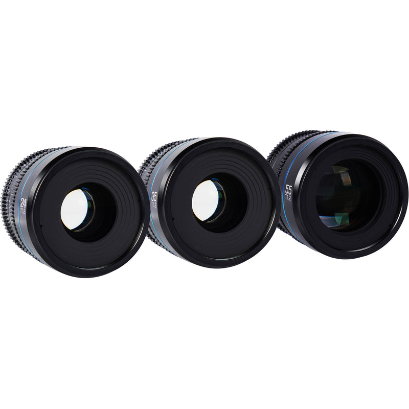 Sirui Night Walker T1.2 S35 Cine 3-Lens Set (Leica L, Gunmetal Gray)