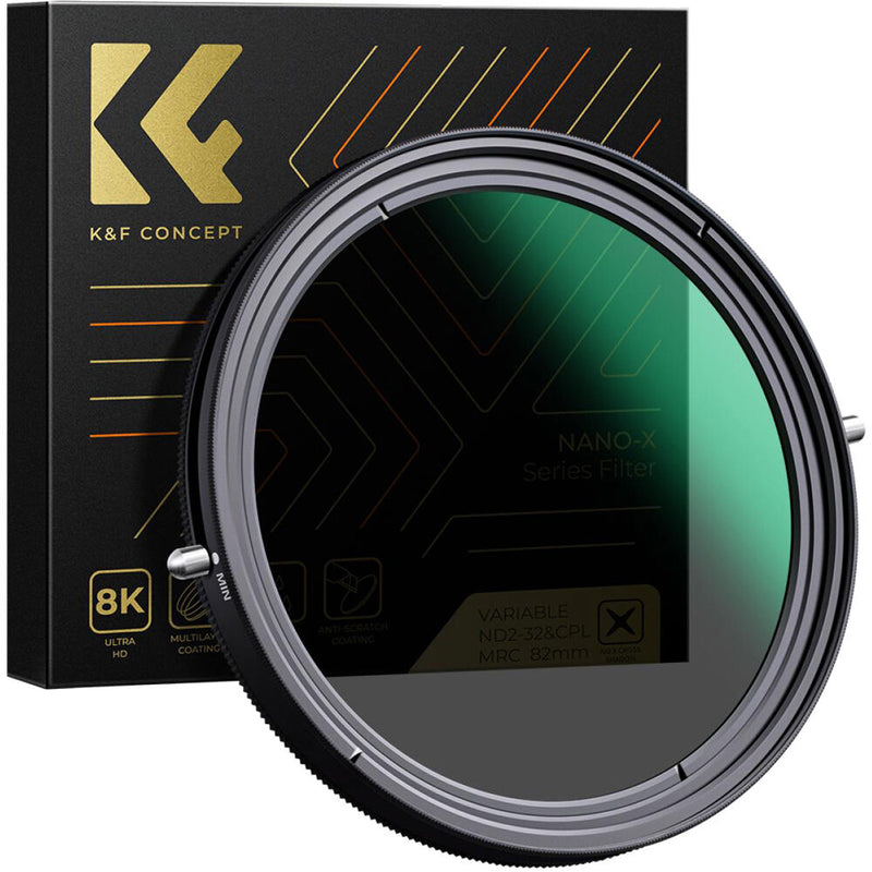 K&F Concept Nano-X Series Variable ND & CPL 2-in-1 Filter (58mm, 1 to 5-Stop)