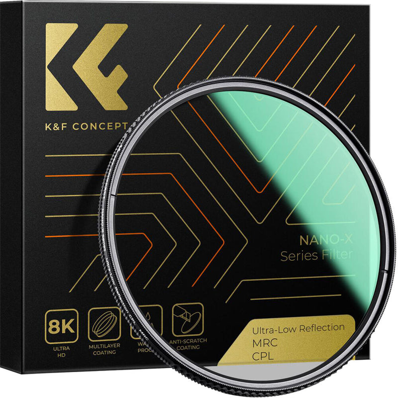 K&F Concept Nano-X Series Ultra-Low Reflection CPL Filter (62mm)