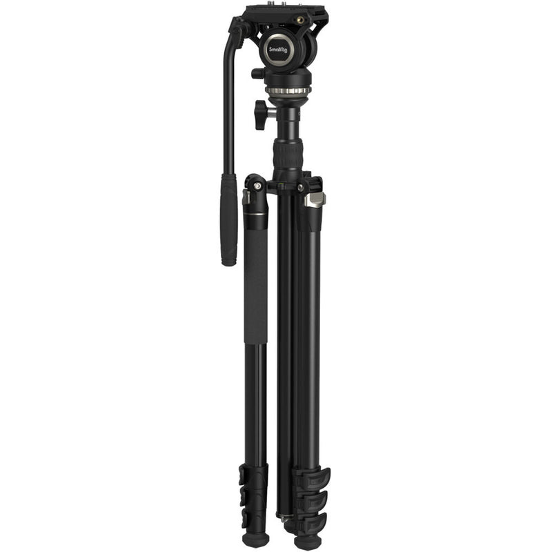 SmallRig CT210 Video Tripod with Fluid Head and Reversible Center Column