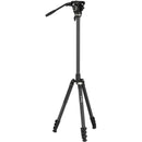 SmallRig CT210 Video Tripod with Fluid Head and Reversible Center Column