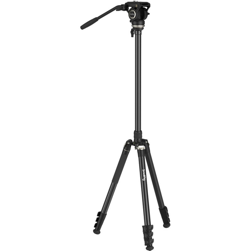 SmallRig CT210 Video Tripod with Fluid Head and Reversible Center Column