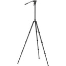 SmallRig CT210 Video Tripod with Fluid Head and Reversible Center Column