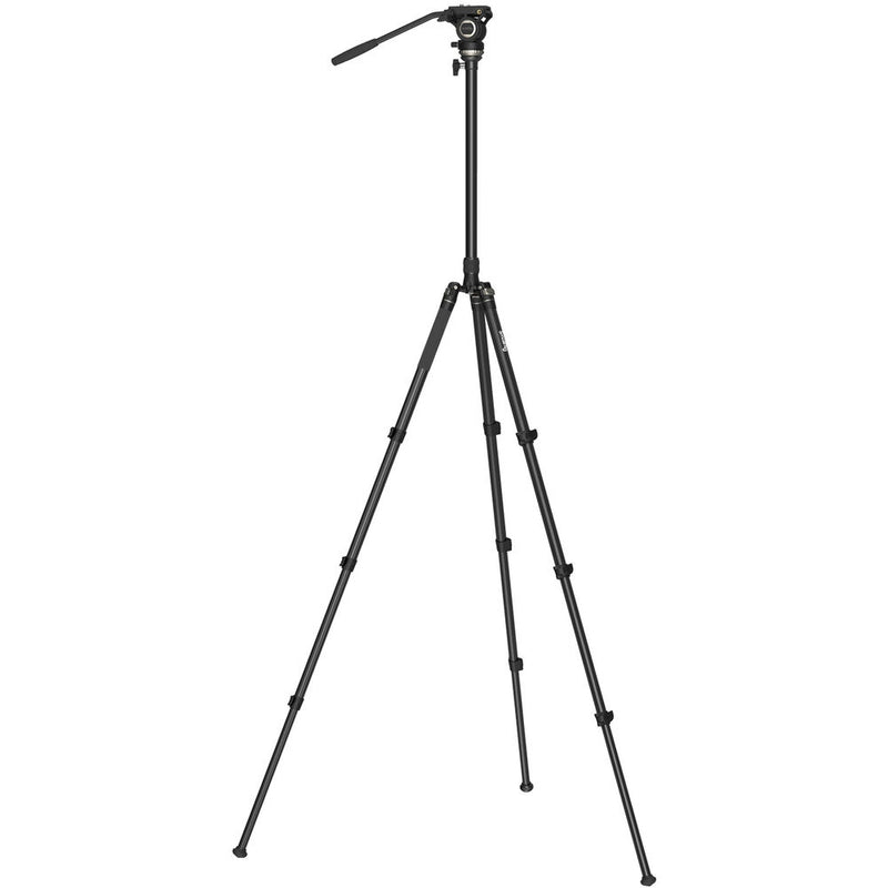SmallRig CT210 Video Tripod with Fluid Head and Reversible Center Column