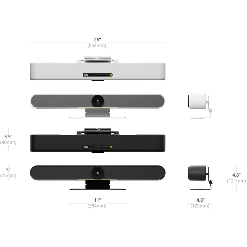IPEVO UHD 4K All-in-One Video Bar (Black)