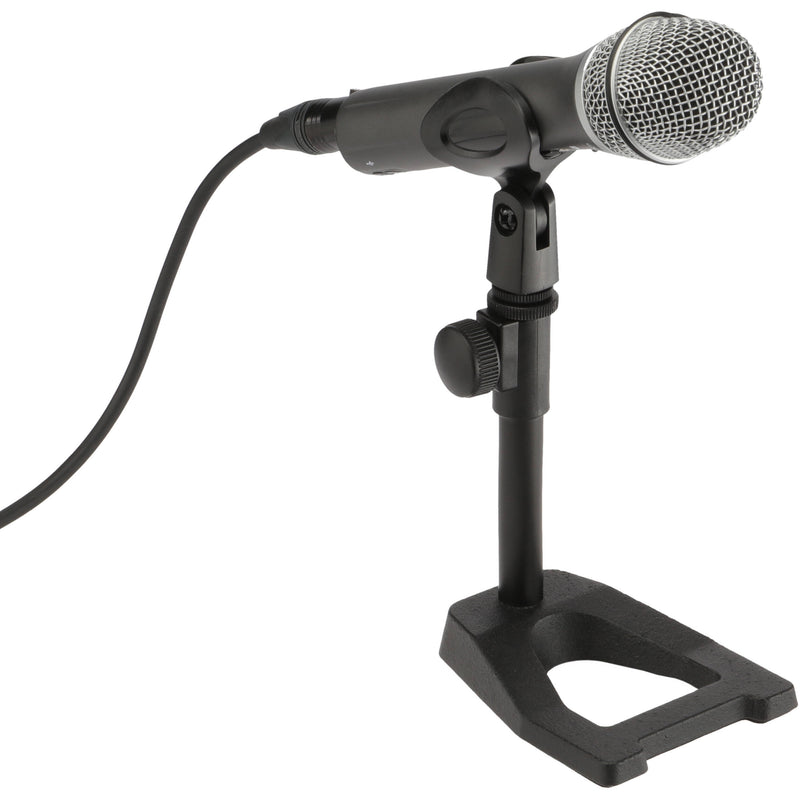 Auray MSDT-WB8 Compact Telescoping Desktop Mic Stand with Weighted Base (7.5")