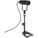 Auray MSDT-WB8 Compact Telescoping Desktop Mic Stand with Weighted Base (7.5")