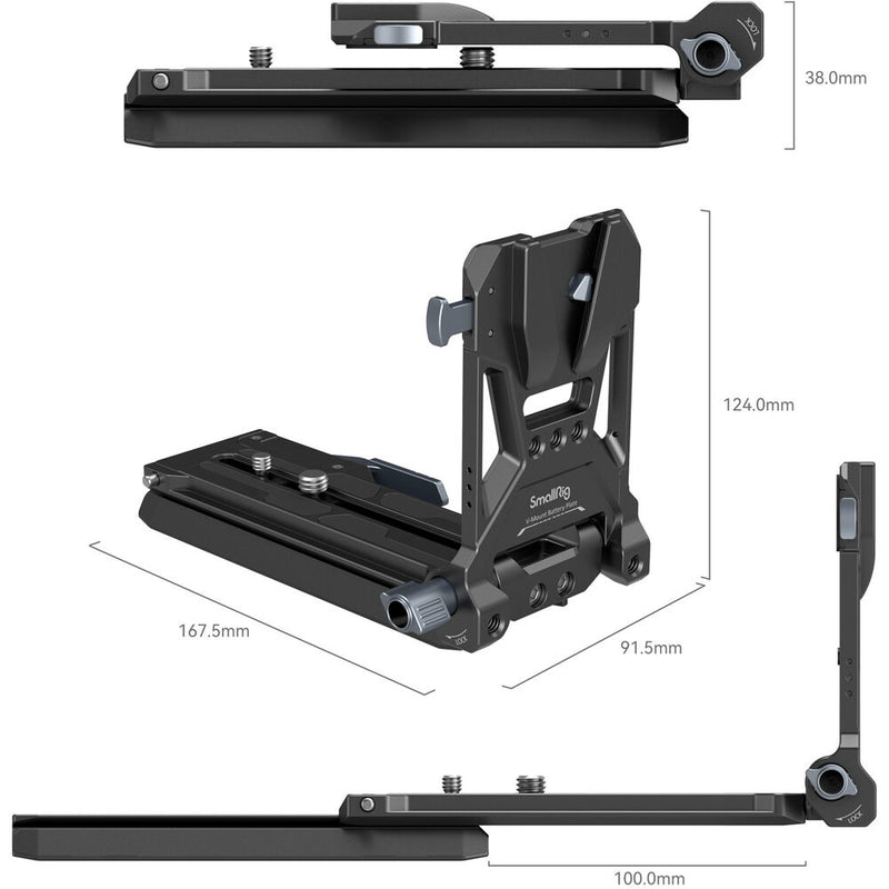 SmallRig V-Lock Battery Plate with 15mm LWS Base Kit for Small Cinema Cameras