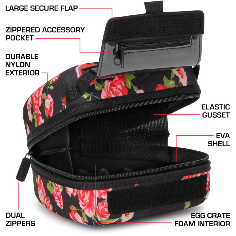 USA GEAR H Series Molded EVA Quick Access SLR Hard Shell Camera Case (Floral)