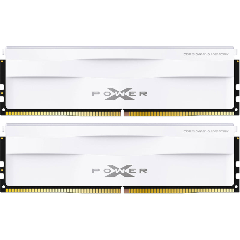 Silicon Power 64GB Zenith 6000 MHz DDR5 Desktop Memory Kit (2 x 32GB, White)