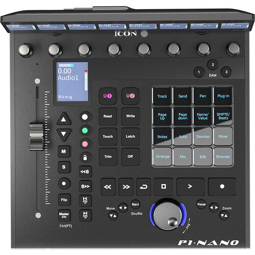 Icon Pro Audio P1-Nano Compact DAW Control Surface Bundle with D5 Display