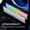 Silicon Power 64GB Zenith RGB 6000 MHz DDR5 Desktop Memory Kit (2 x 32GB, White)