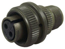 AMPHENOL INDUSTRIAL MS3106A12S-3S.. Circular Connector, MIL-DTL-5015 Series, MS3106 Series, Straight Plug, 2 Contacts, Solder Socket