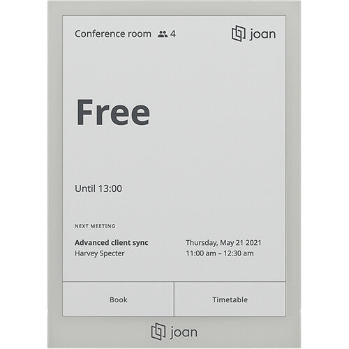 Visionect Joan 6 Pro E-Paper Conference Room Booking Display Gray