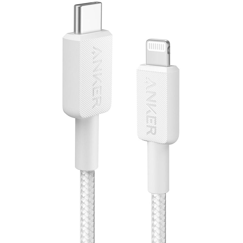ANKER Bio-Braided USB-C to Lightning Cable (White, 10')