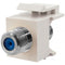 Simply45 F-Connector 3 GHz Keystone Snap-In Inserts (White, 25-Pack)