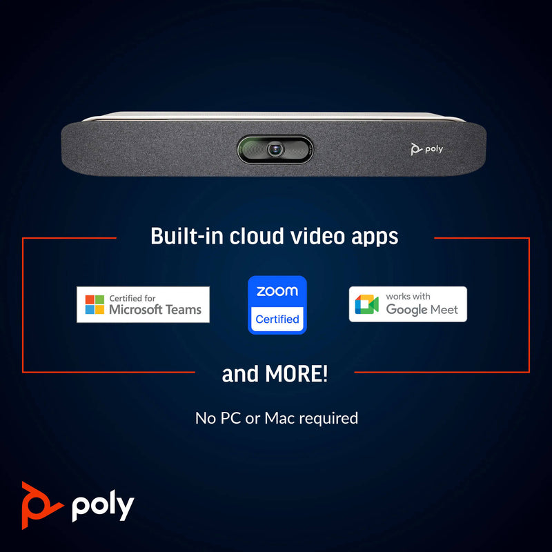 Poly Studio X30 All-In-One Video Bar with TC8 Controller Kit