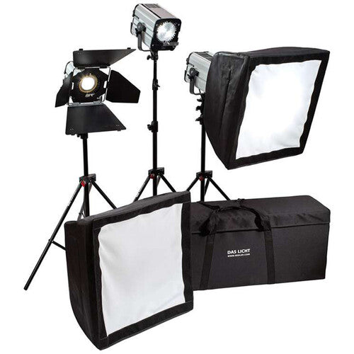 Hedler Daylight LED Video Pro Kit with Softboxes and Barndoors