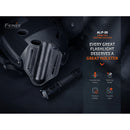 Fenix Flashlight ALP-20 Open-Top Leather Flashlight Duty Holster