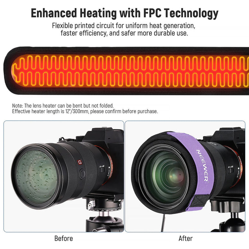 Neewer USB FPC Lens Heater for Camera & Telescope Lenses (15.7")