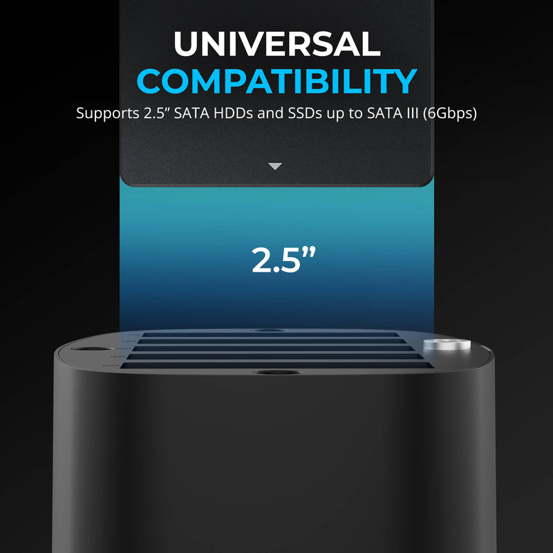 Sabrent 5-Bay USB-C Docking Station for 2.5" SATA HDDs and SSDs