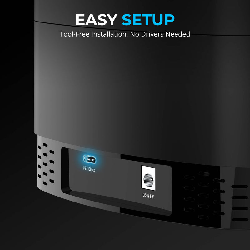 Sabrent 5-Bay USB-C Docking Station for 2.5" SATA HDDs and SSDs