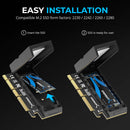 Sabrent NVMe M.2 SSD to PCIe Adapter Card with Aluminum Heatsink