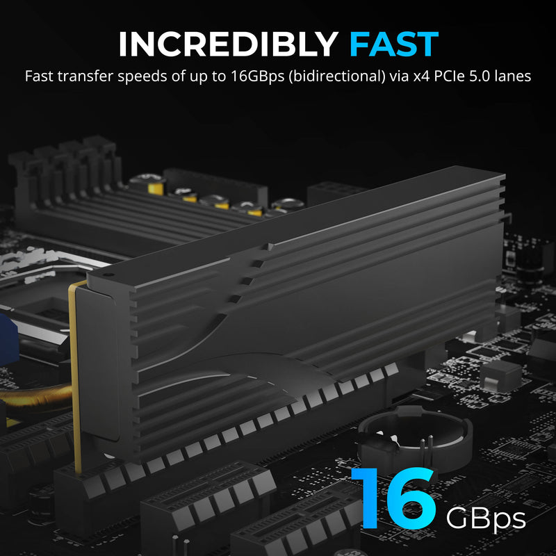 Sabrent NVMe M.2 SSD to PCIe Adapter Card with Aluminum Heatsink