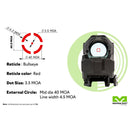 Meprolight Mepro22 Bullseye 3.5/40 Red Self-Illuminated Reflex Sight
