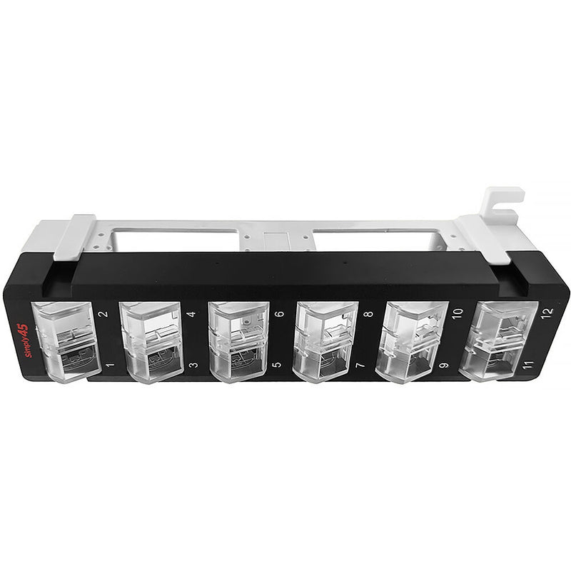Simply45 12-Port Unloaded UTP Keystone Patch Panel (Black)
